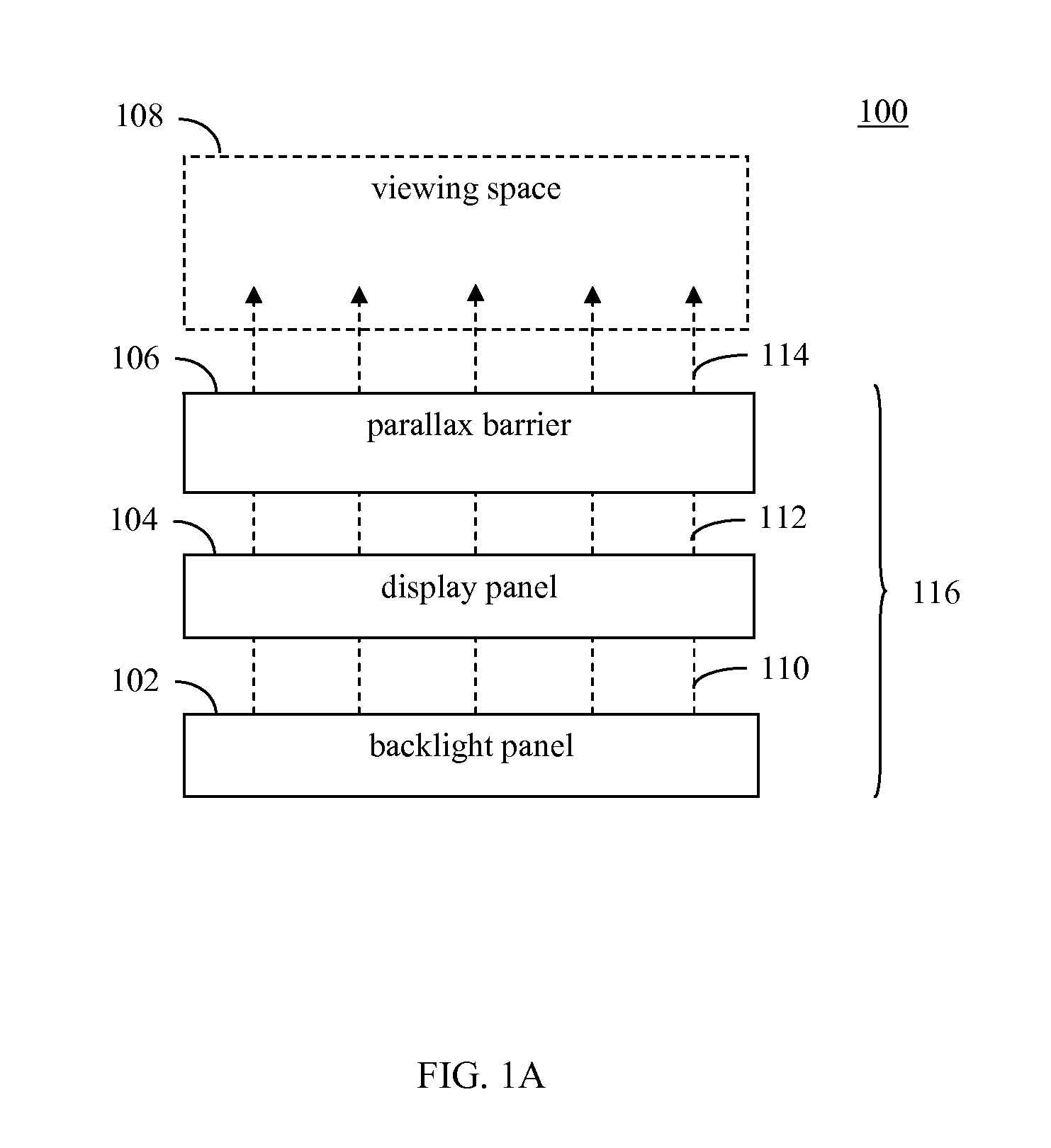 Backlighting array supporting adaptable parallax barrier