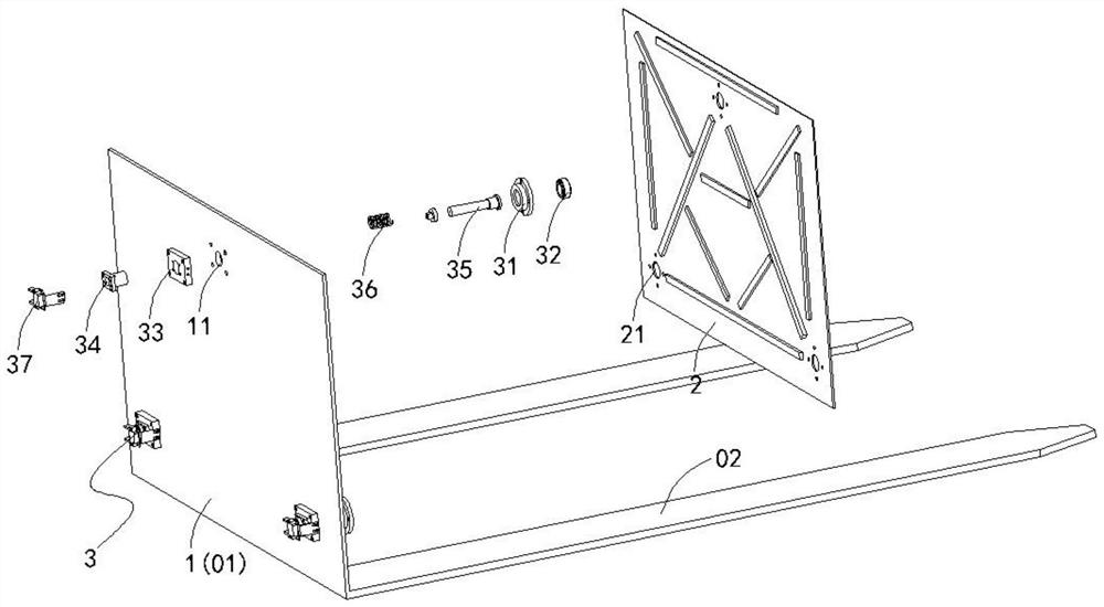 In-place detection device and AGV forklift