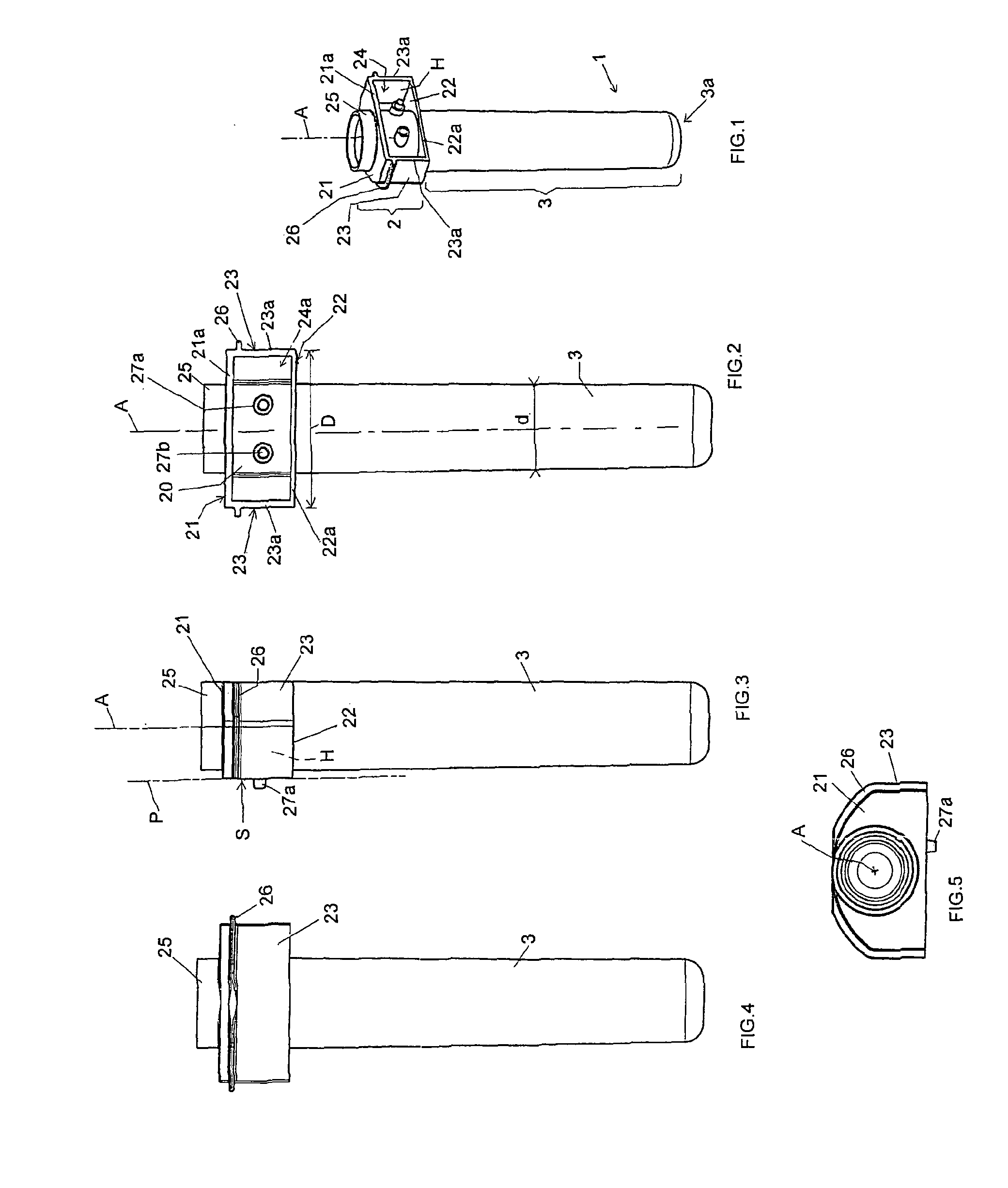 Plastic preform and single container for making a dual-container dispenser