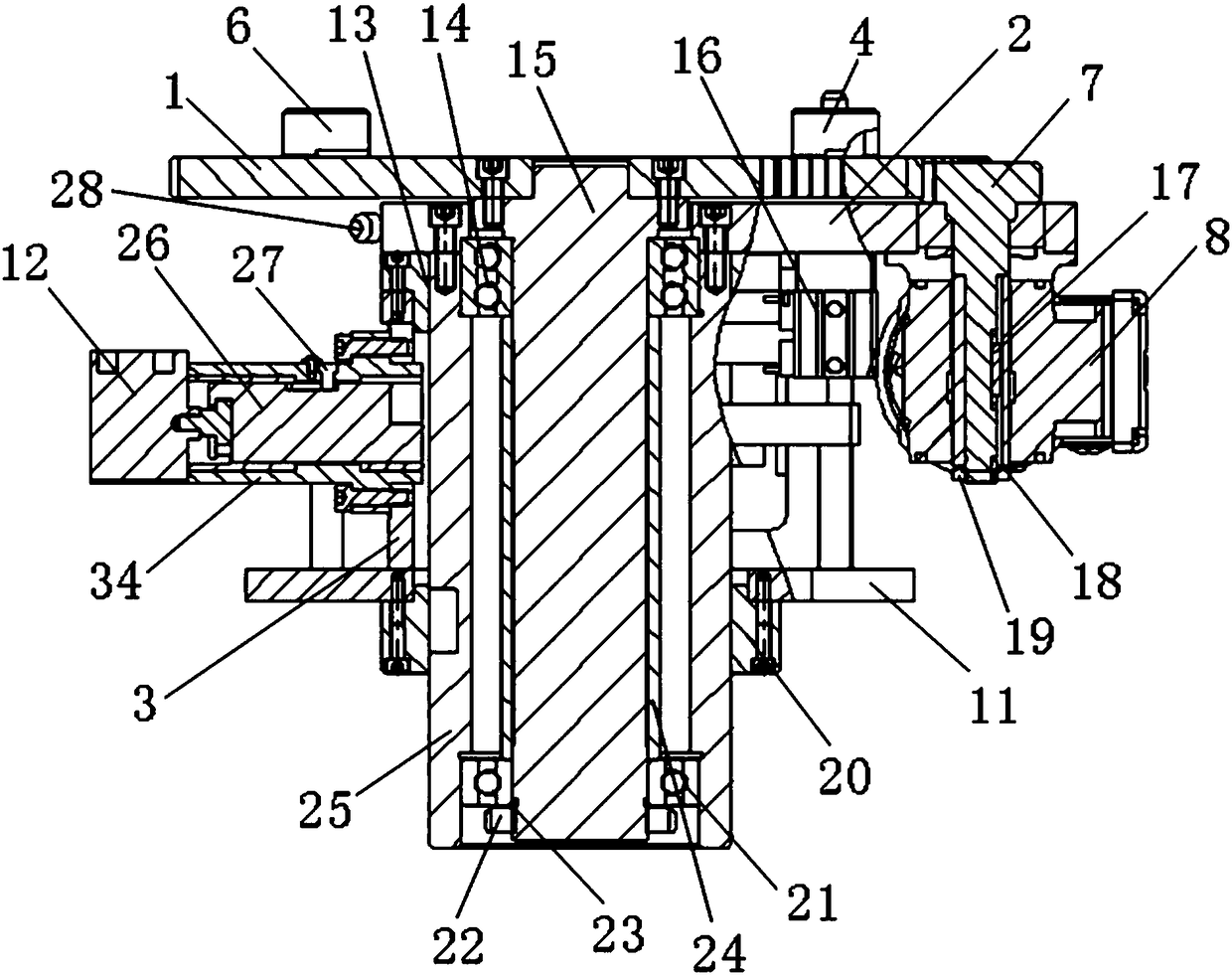 A lifting and rotating positioning device