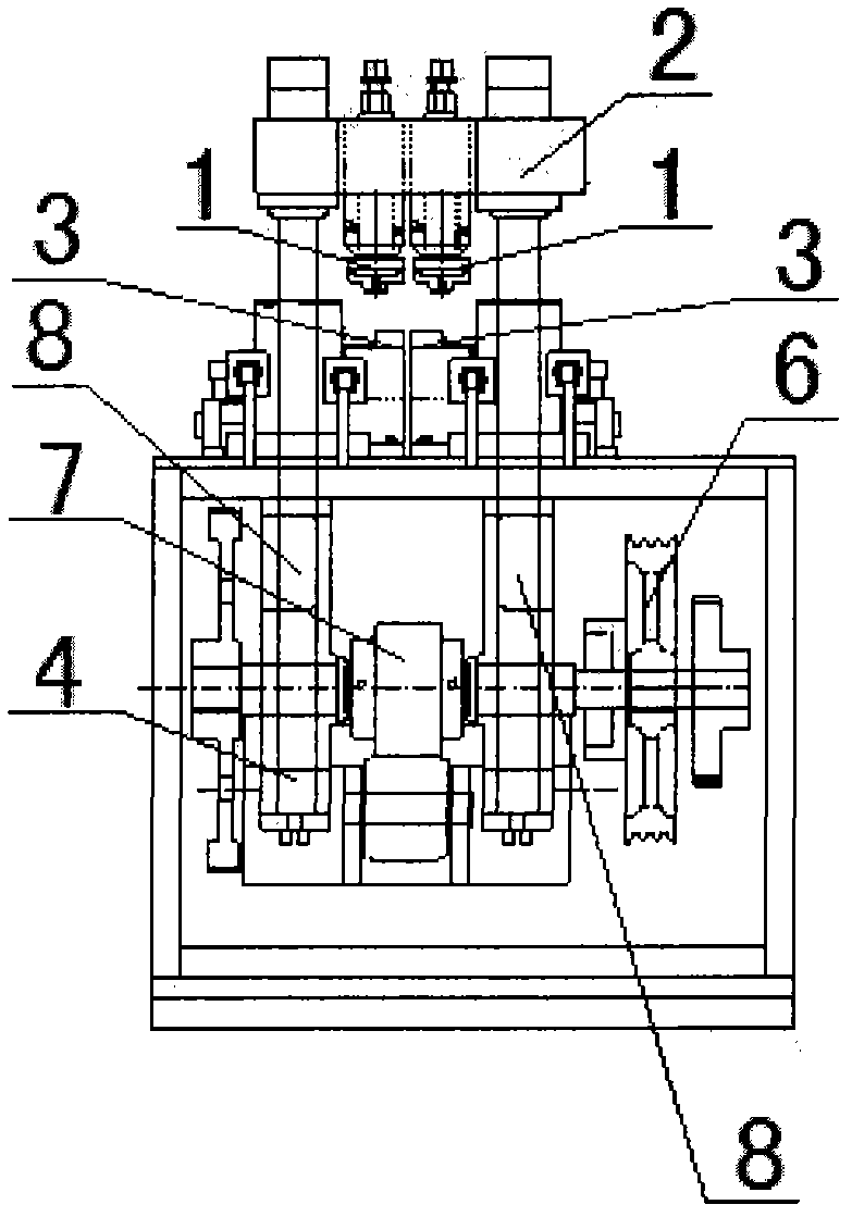 Biserial chain quadrangular riveting machine