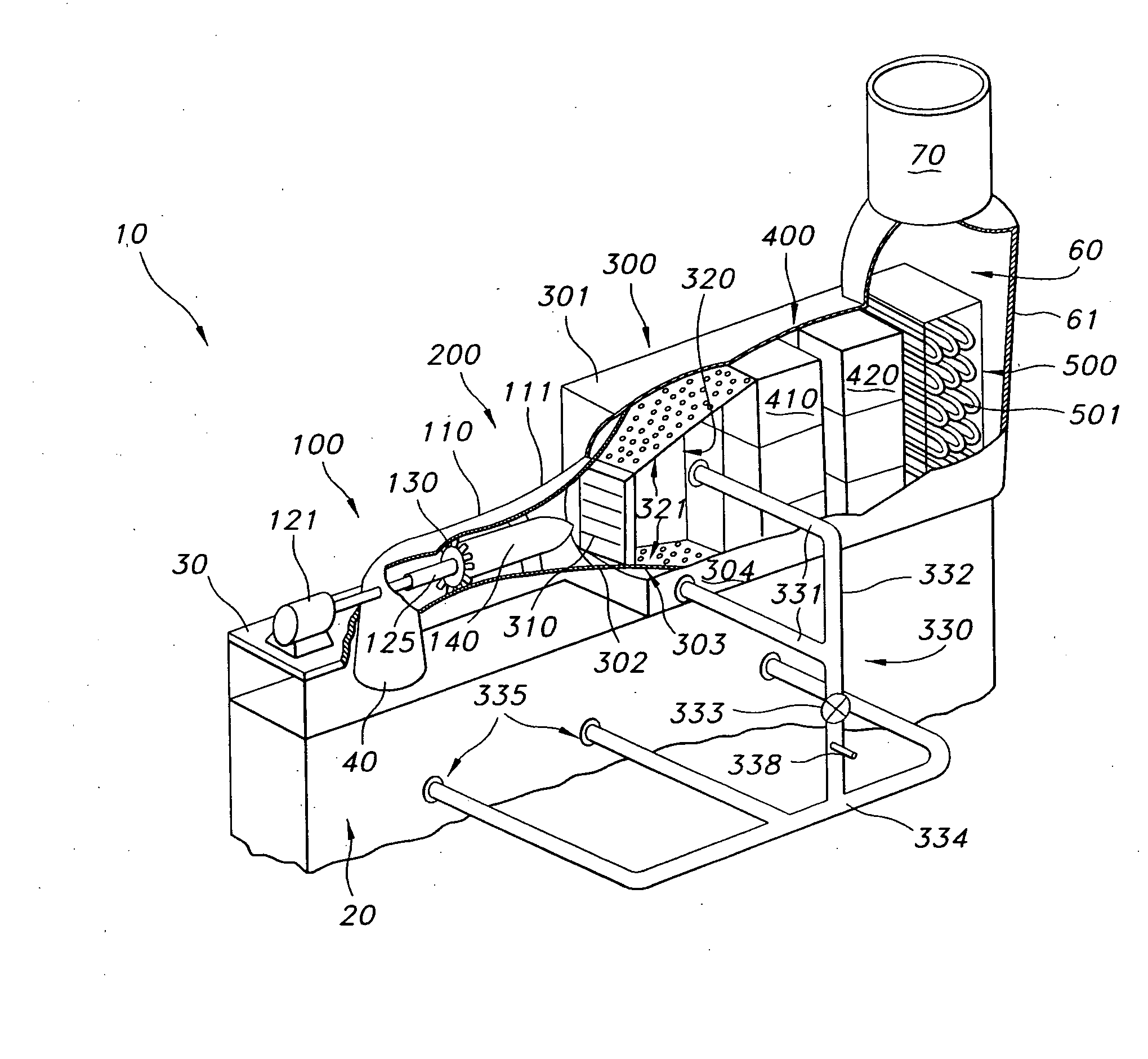 Modular system and method for the catalytic treatment of a gas stream