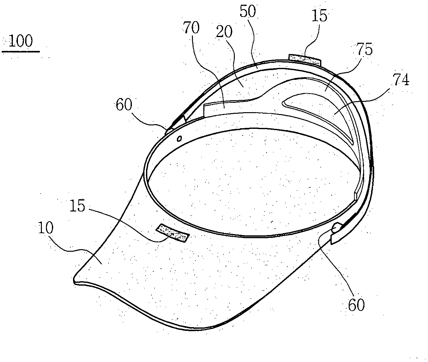 Cap with improved ventilation