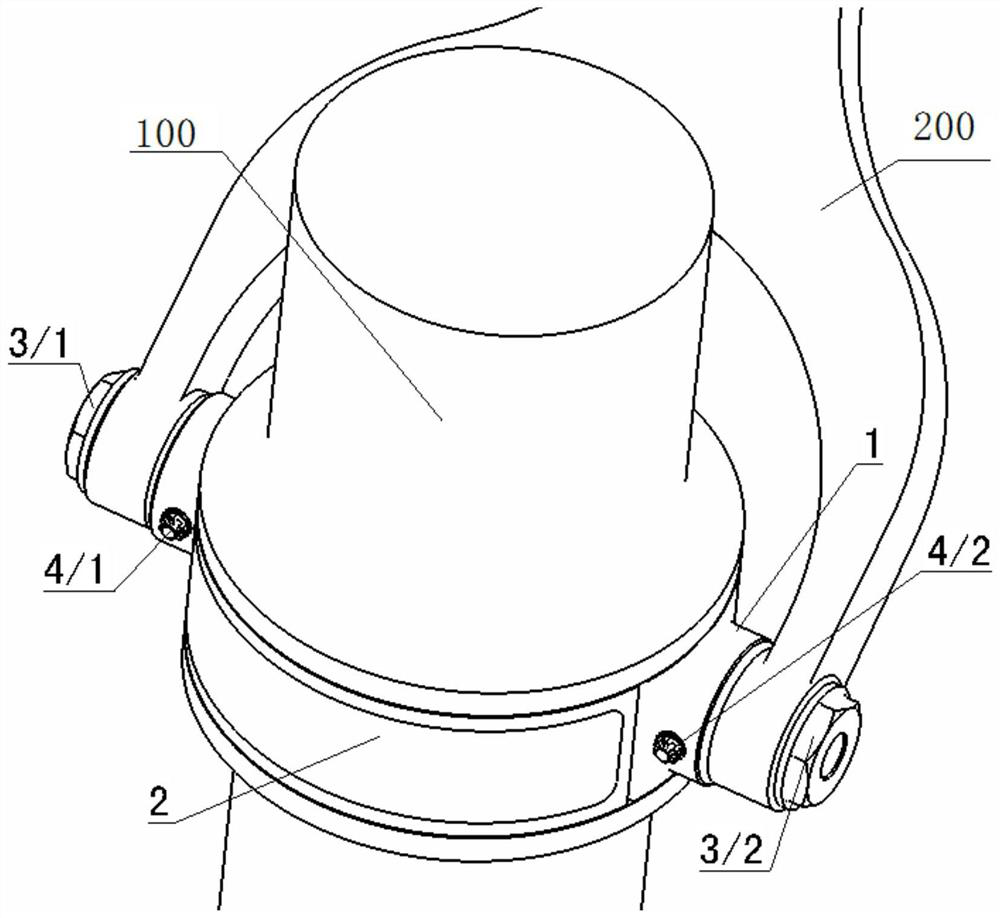 A rotating drum connection structure