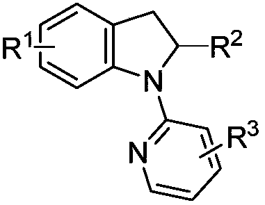 Solvent-free synthesis method of 1-(2-pyridyl)indoline derivative