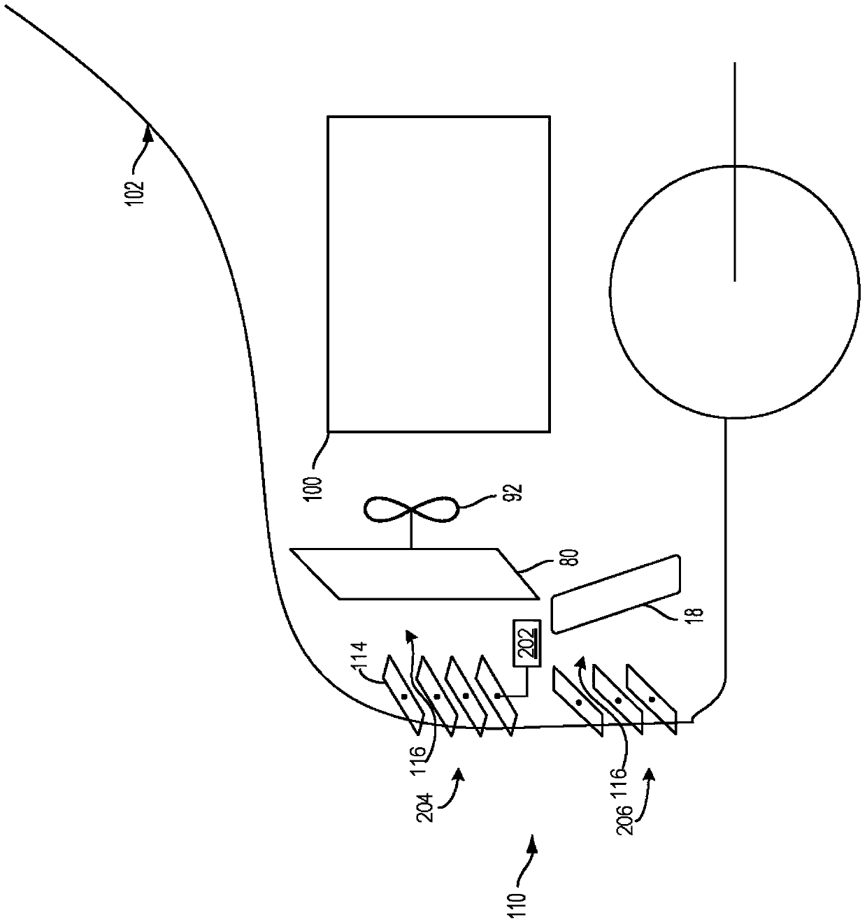 Method for adjusting a vehicle grille shutter based on vehicle speed and direction of grille shutter adjustment