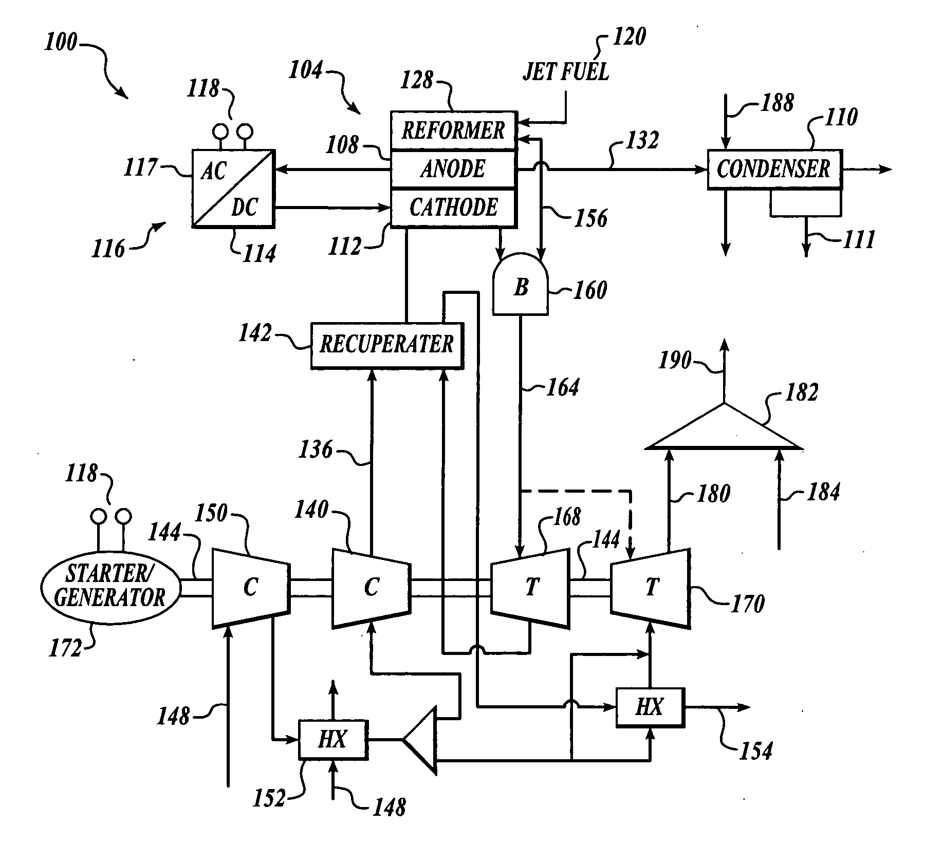 Combined fuel cell aircraft auxiliary power unit and environmental control system