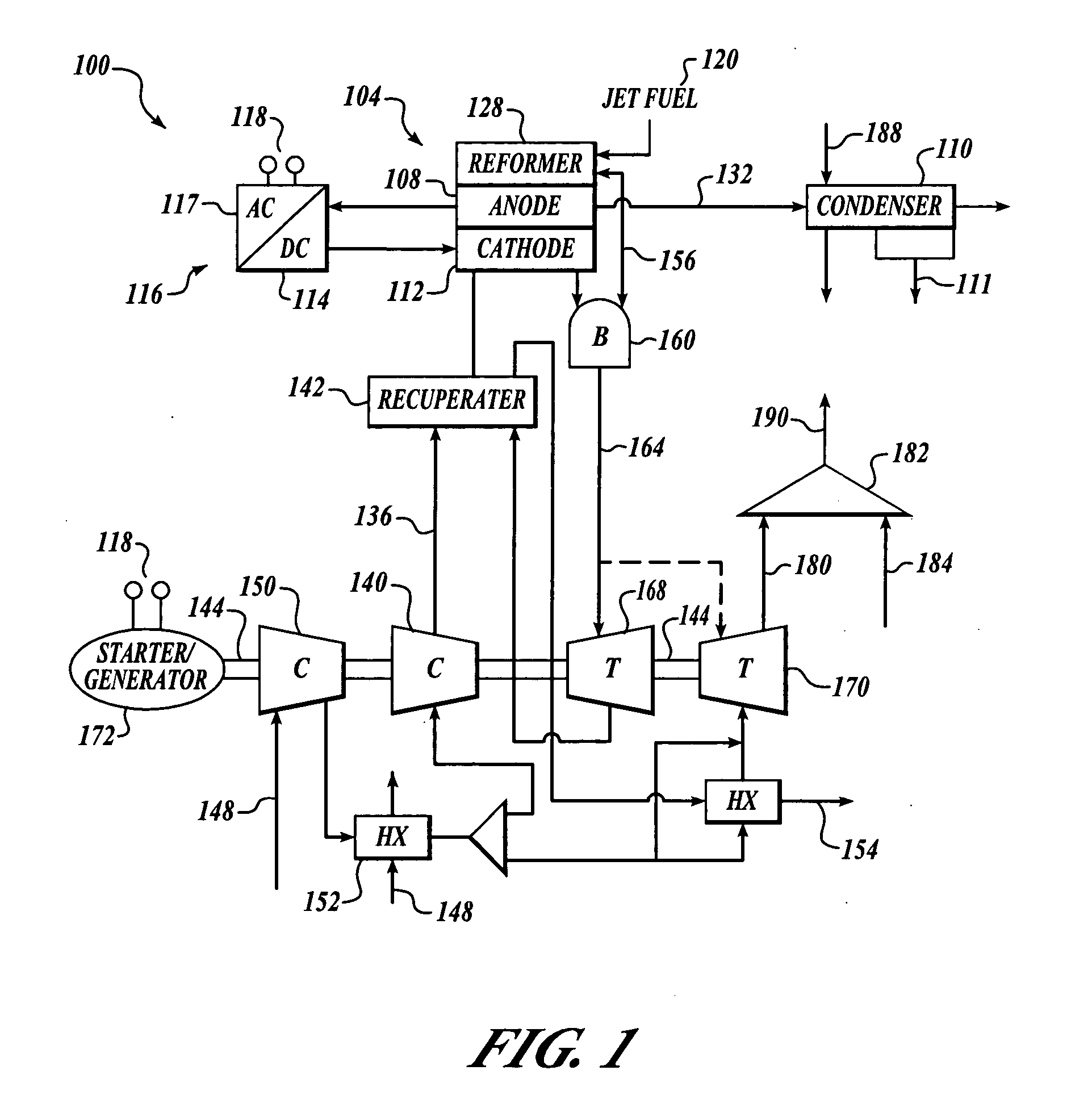 Combined fuel cell aircraft auxiliary power unit and environmental control system