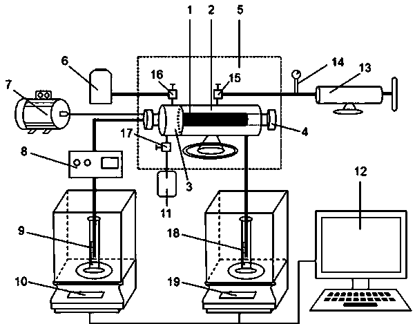 Experimental device and experimental method for measuring produced quantity of same-direction infiltration and reverse-direction infiltration
