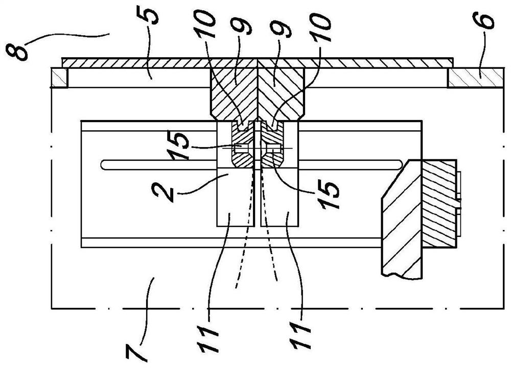 Extraction unit for extraction of contents from bags in pharmaceutical and chemical fields