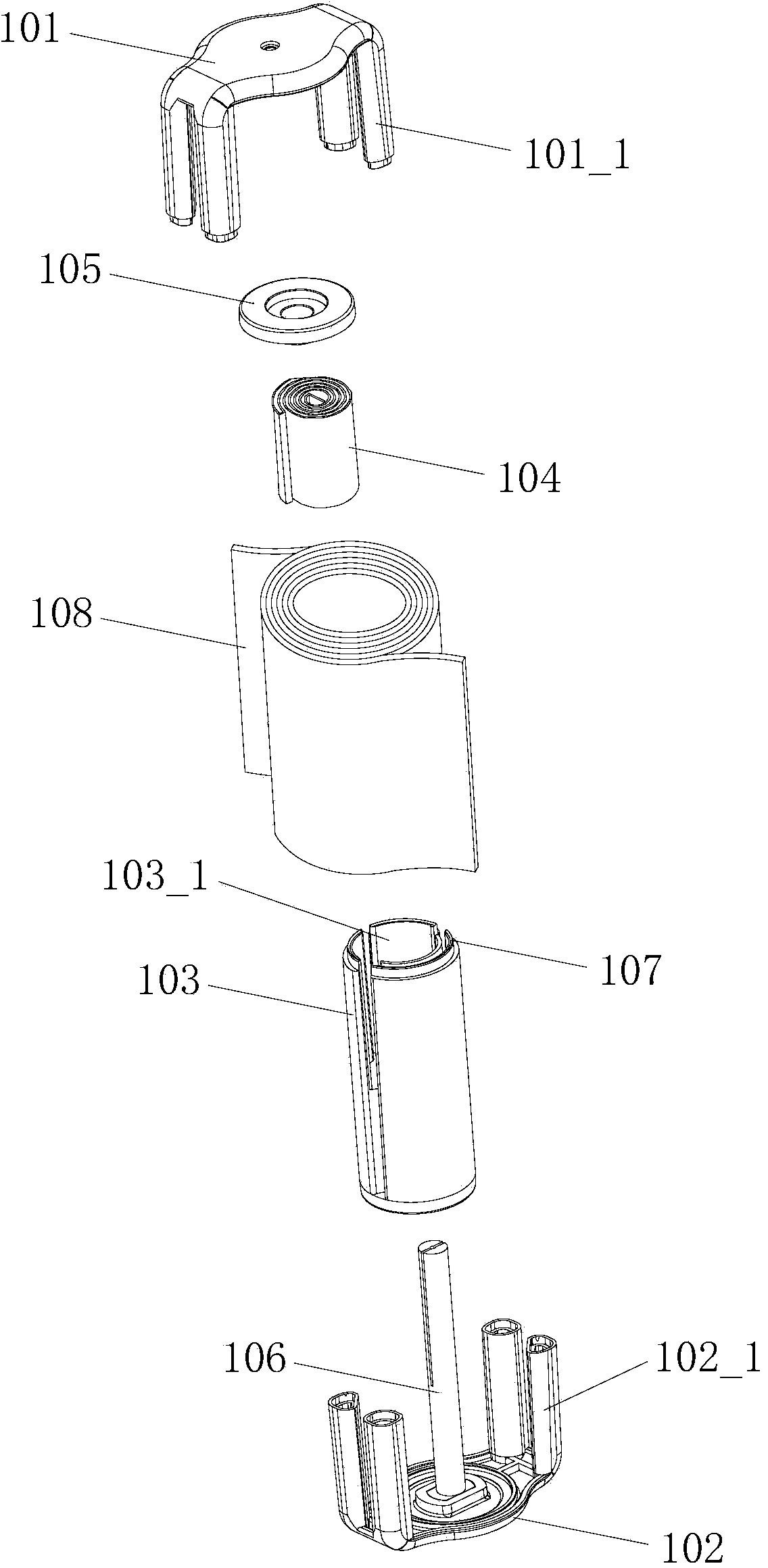 Coiling device for flexible circuit plate