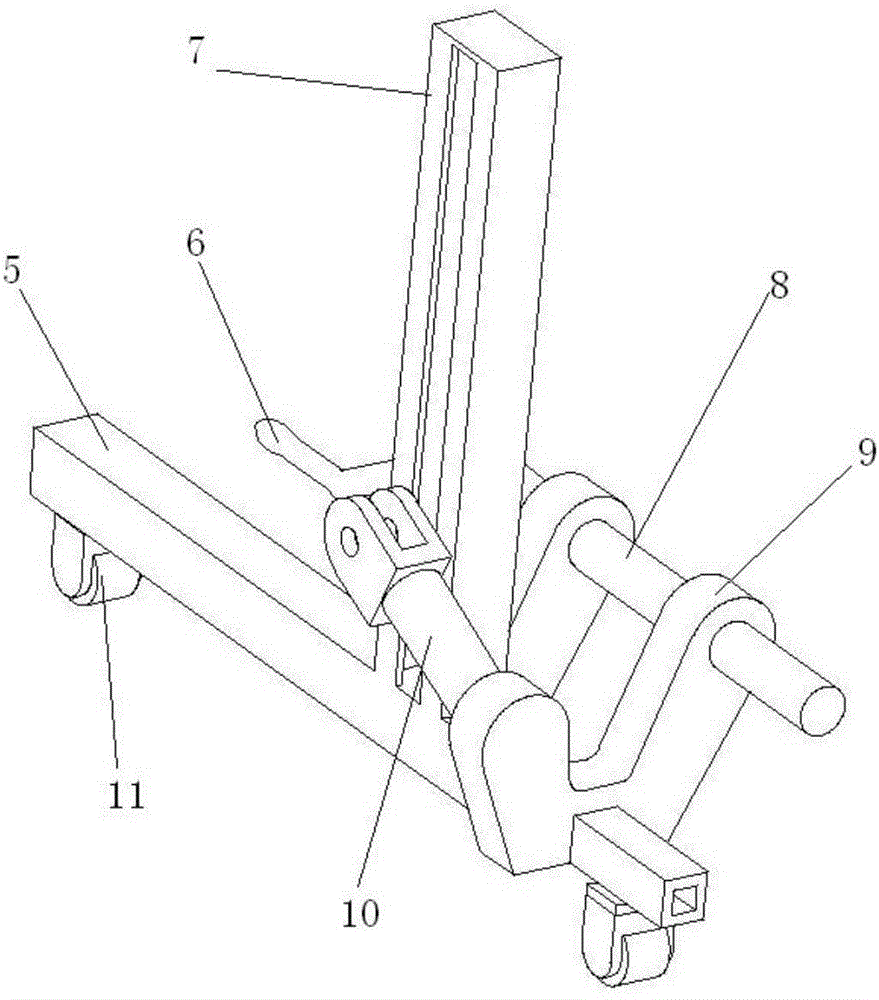 Airplane wheel dismounting and mounting mechanism