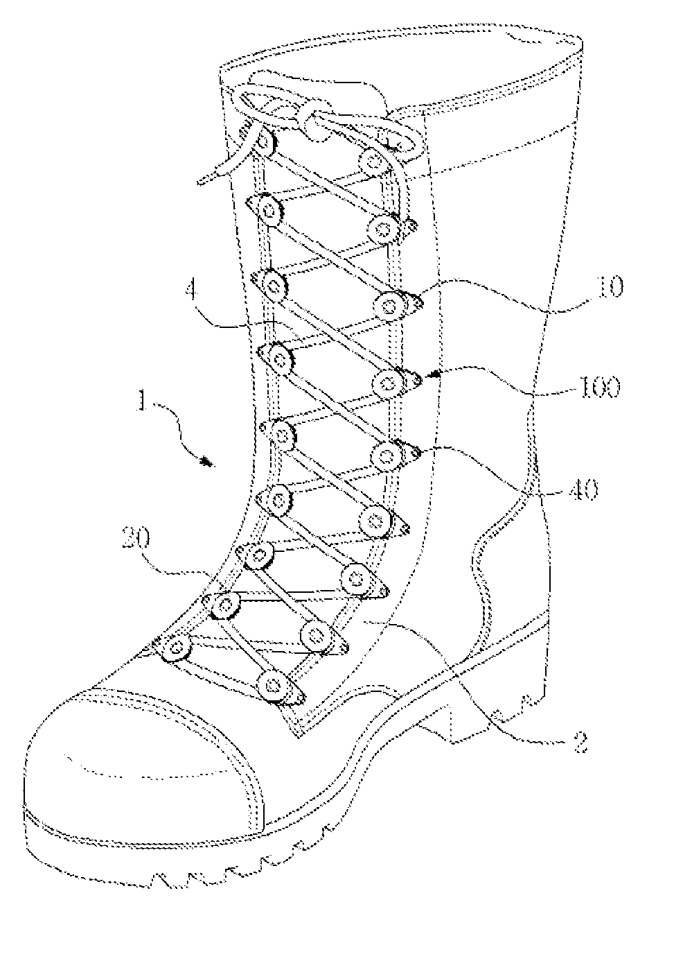 Loop for shoelace utilizing asymmetric pulley