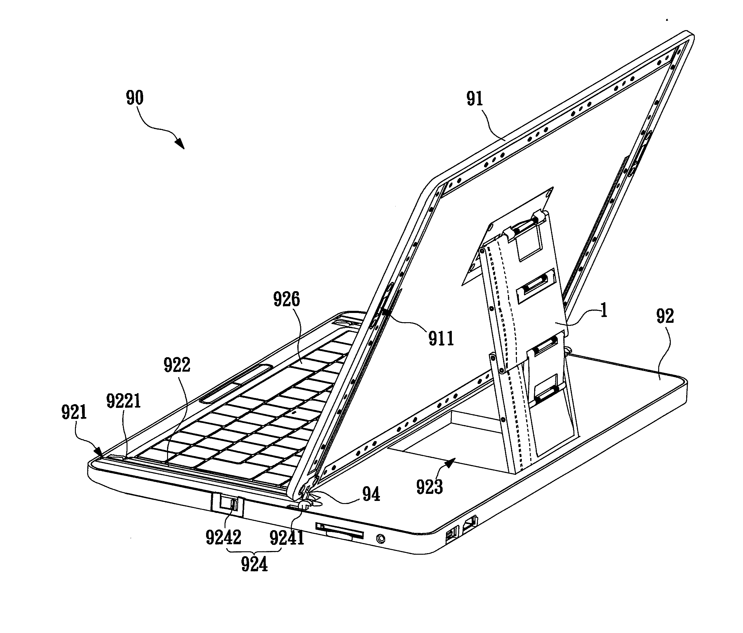 Supporting apparatus and electronic apparatus with supporting apparatus