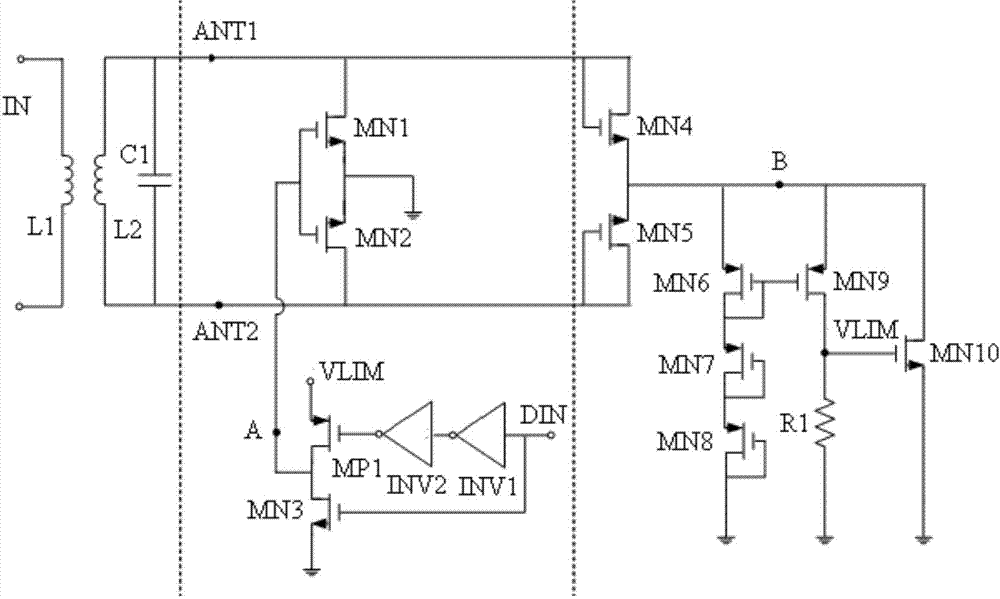 Load modulating module in radio-frequency identification (RFID)