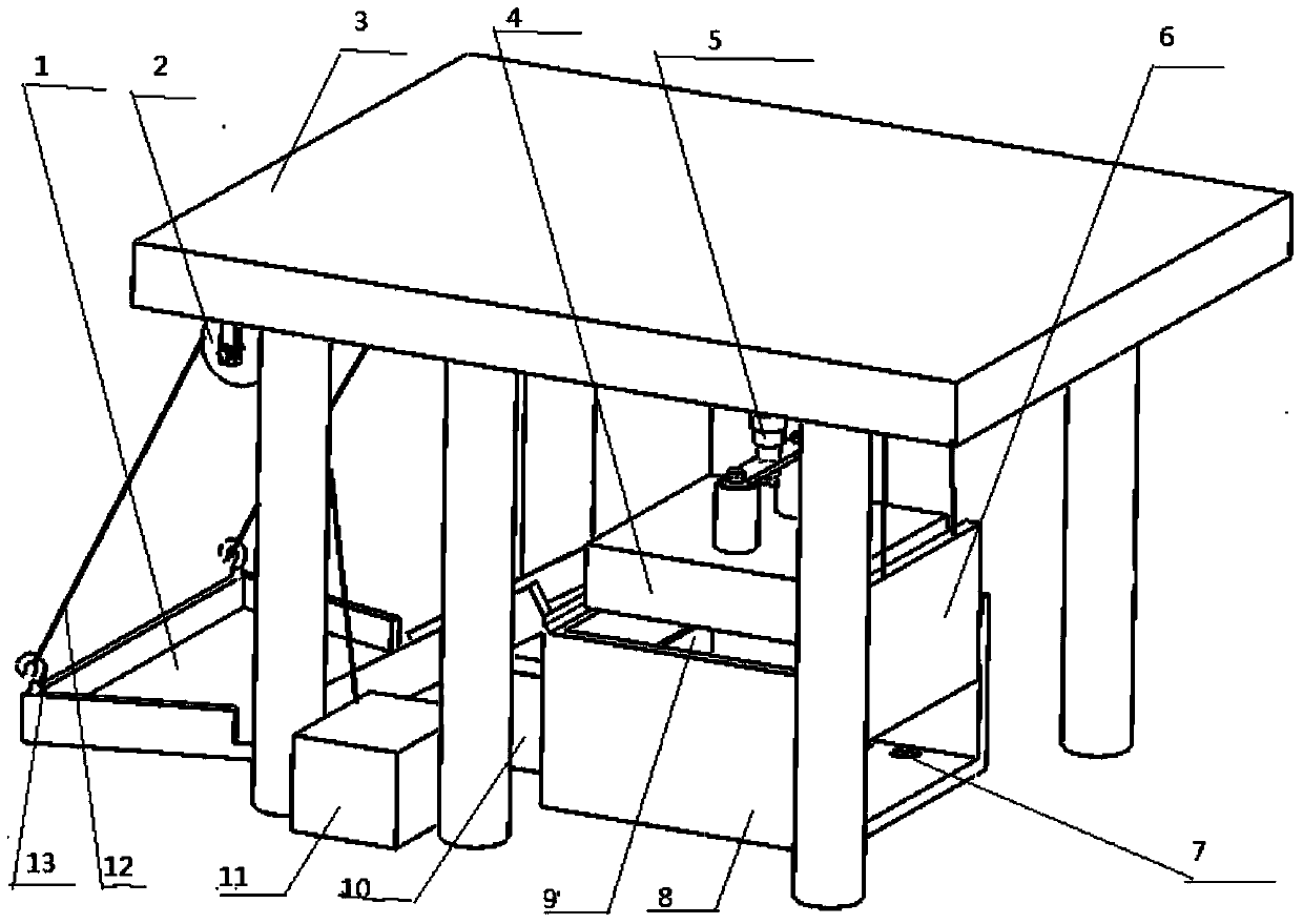 Automatic rubbish compression device of residential rubbish transfer station