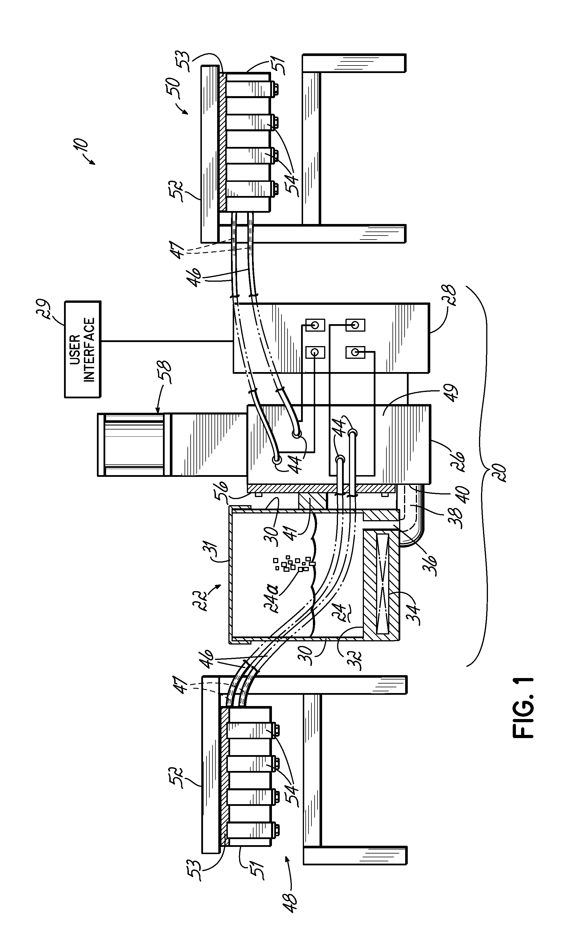 Hot melt dispensing unit and method with integrated flow control