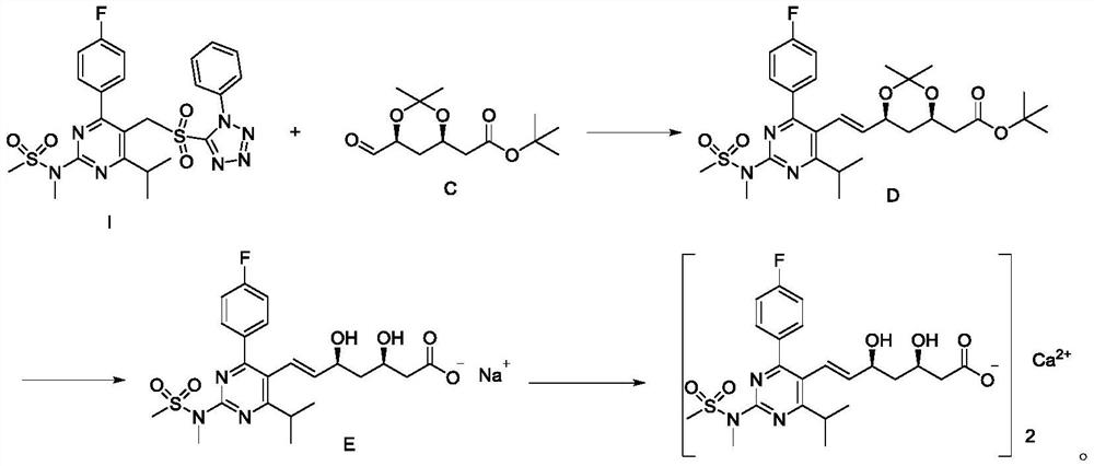 Rosuvastatin calcium intermediate compound