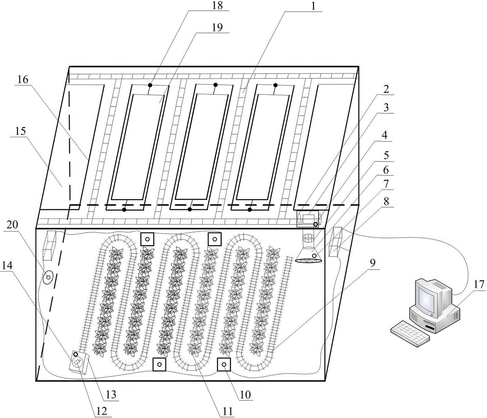 Planting greenhouse intelligent monitoring system and method