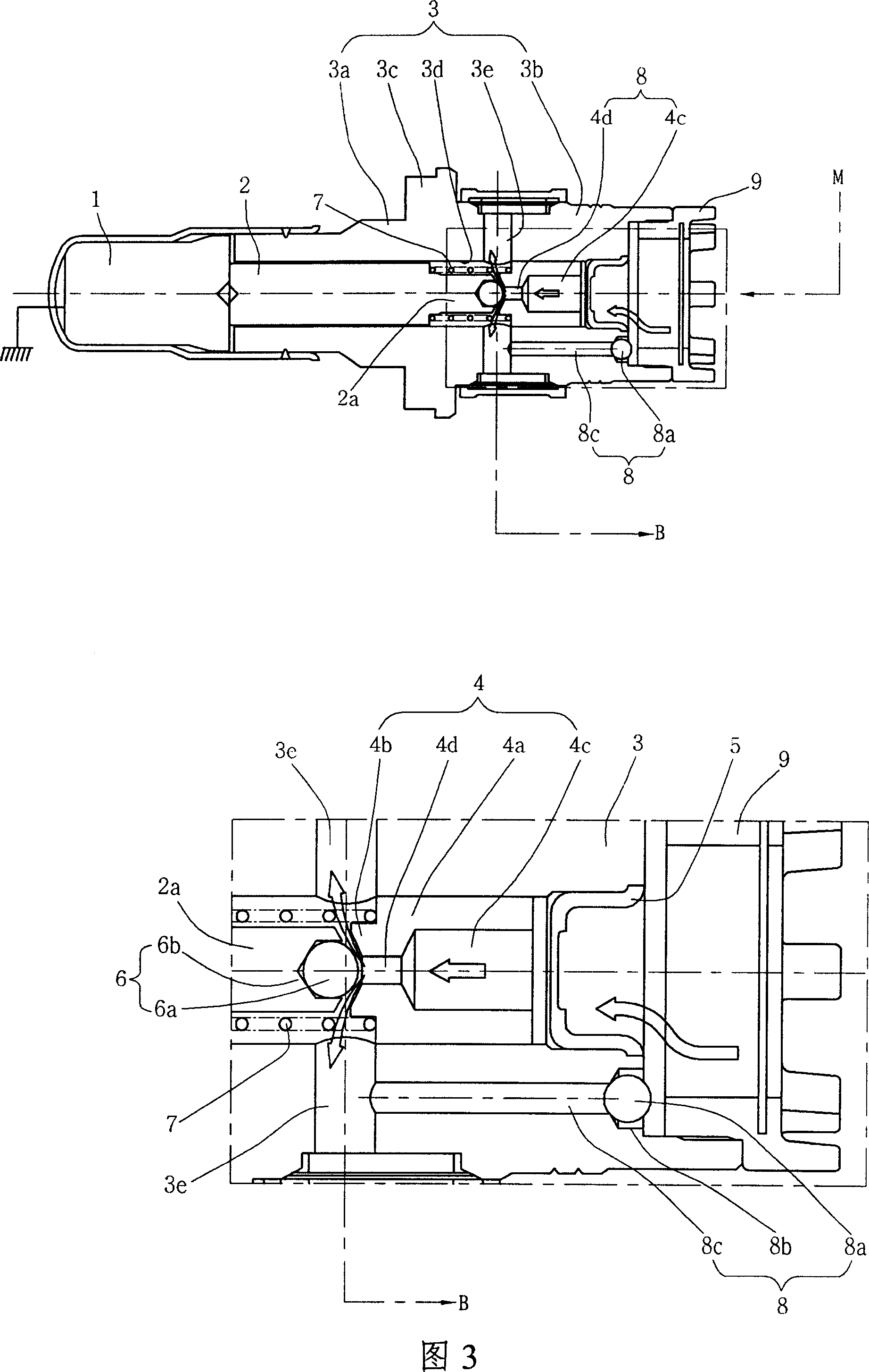 Solenoid valve for controlling the flow of brake oil