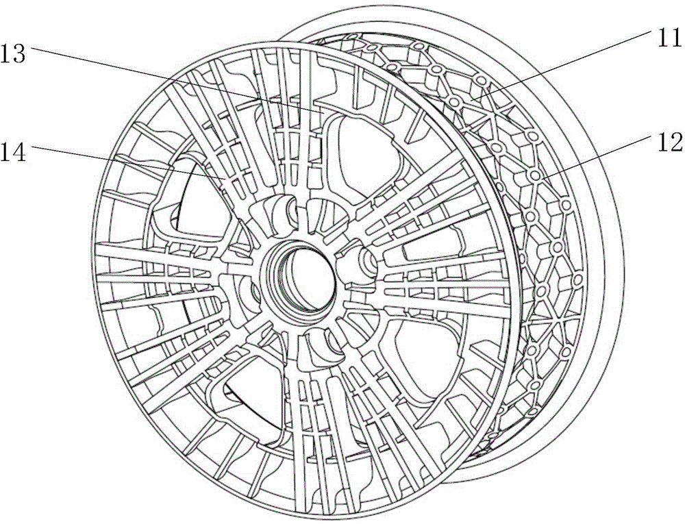 Injection-molded thermoplastic composite vehicle wheel