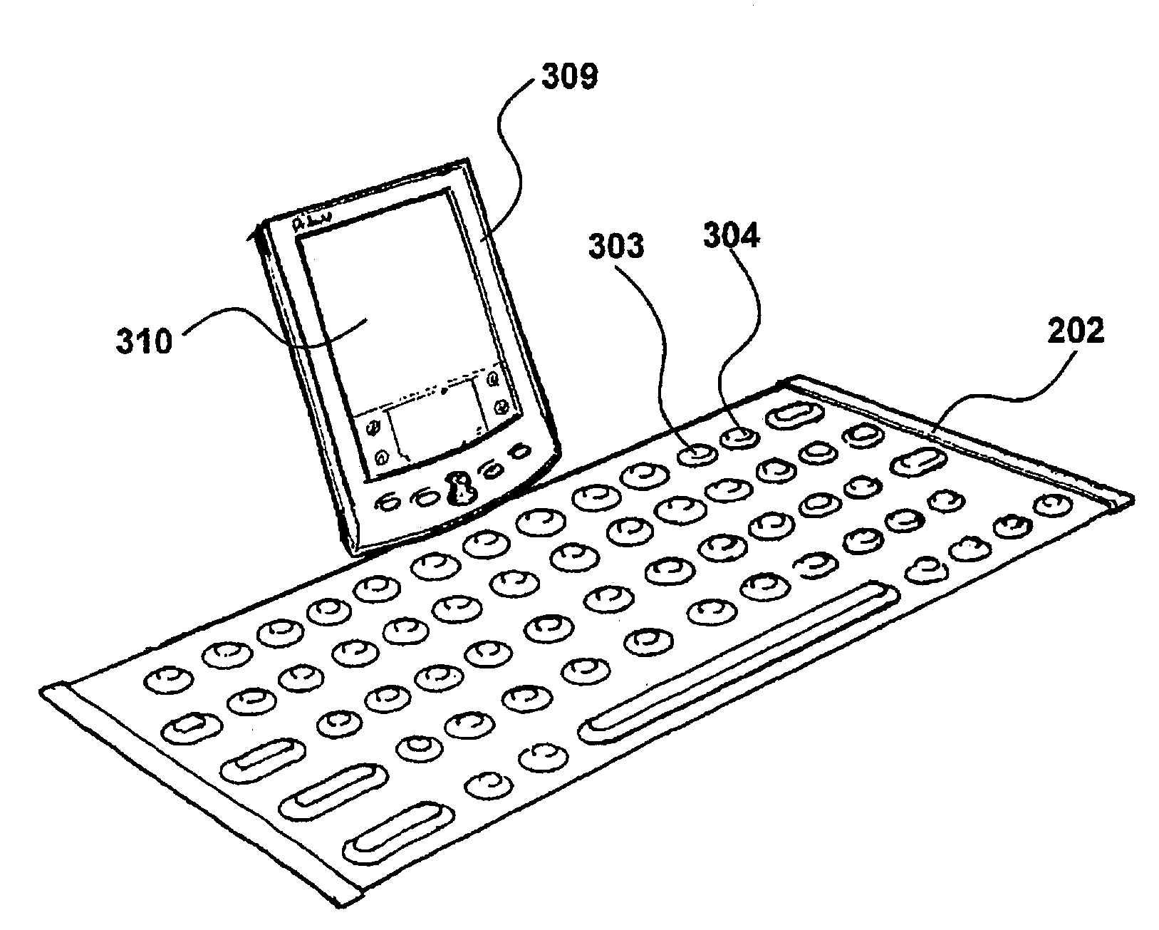 Manual input apparatus for a handheld device