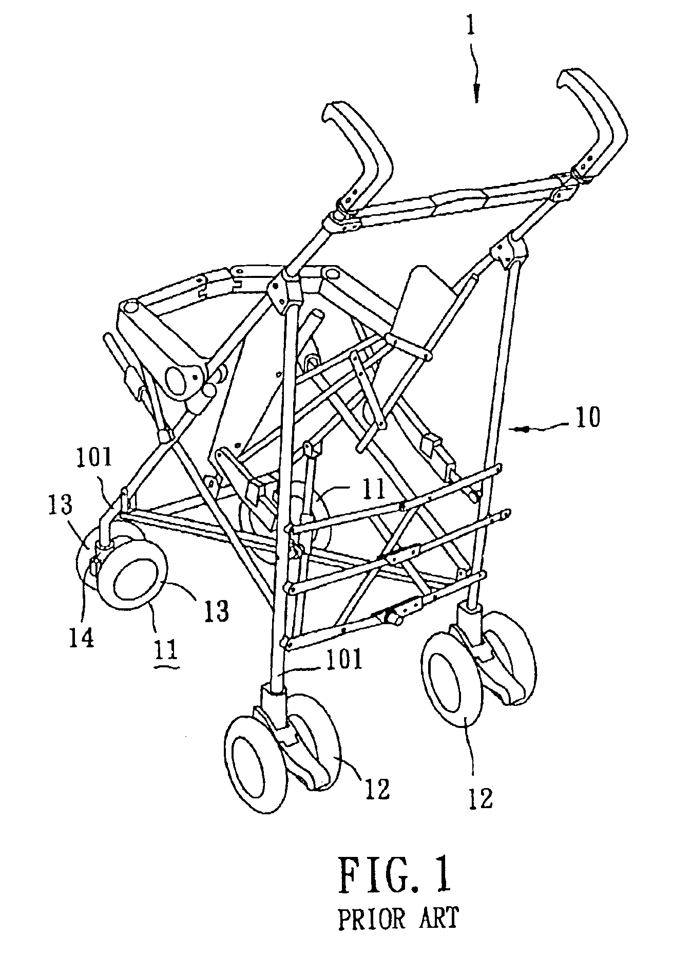 Wheel assembly for a stroller