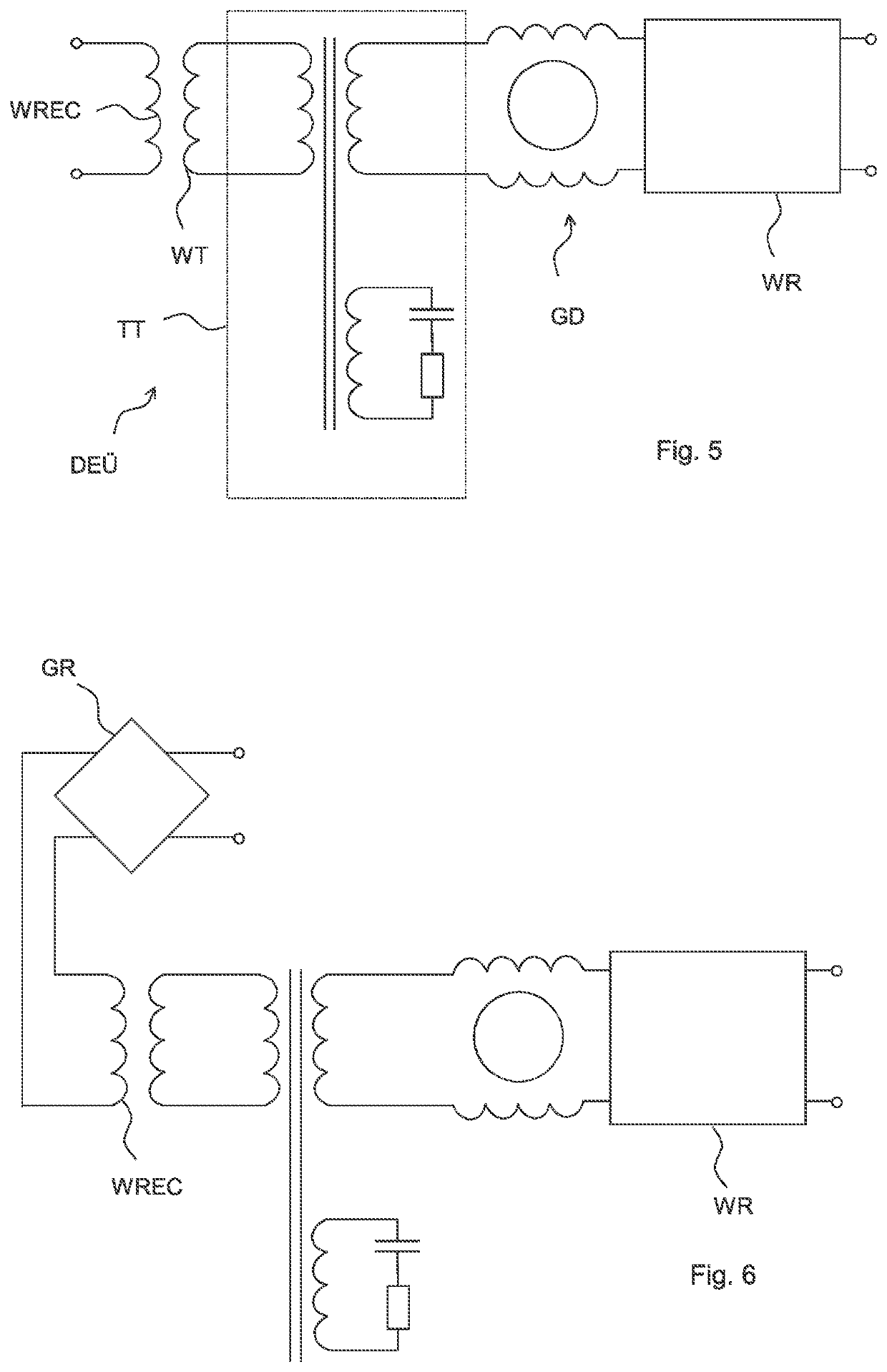 Isolation transformer with low unwanted resonances, energy transfer device having an isolation transformer and energy transfer device for wireless transfer of energy having an isolation transformer