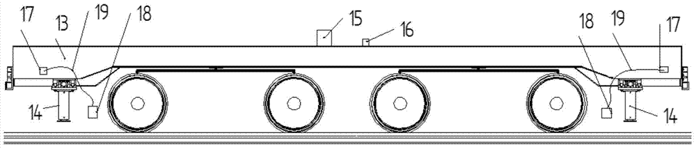 A vehicle-mounted lifting device for railway vehicles