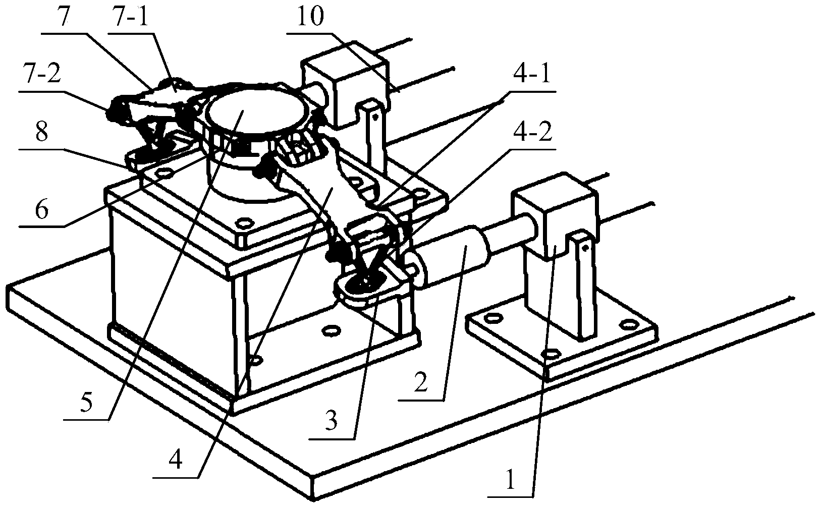 Fatigue test device for torque arm assembly