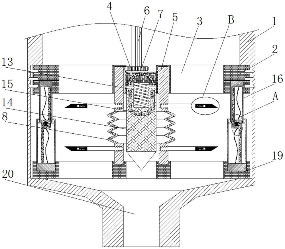 Coating sprinkler capable of preventing caking of coating and automatically clearing blockage