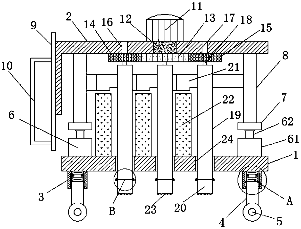 Soil sampling device for highway engineering