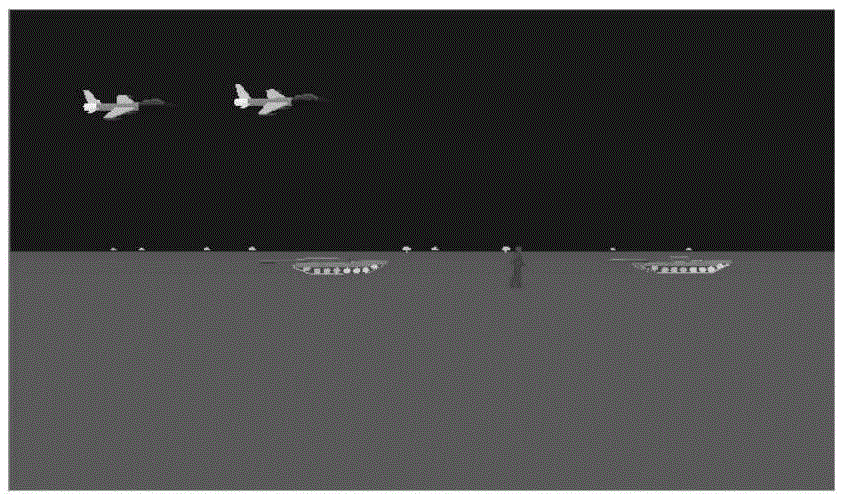 Vega-based infrared and low-light-level video synchronization simulation method
