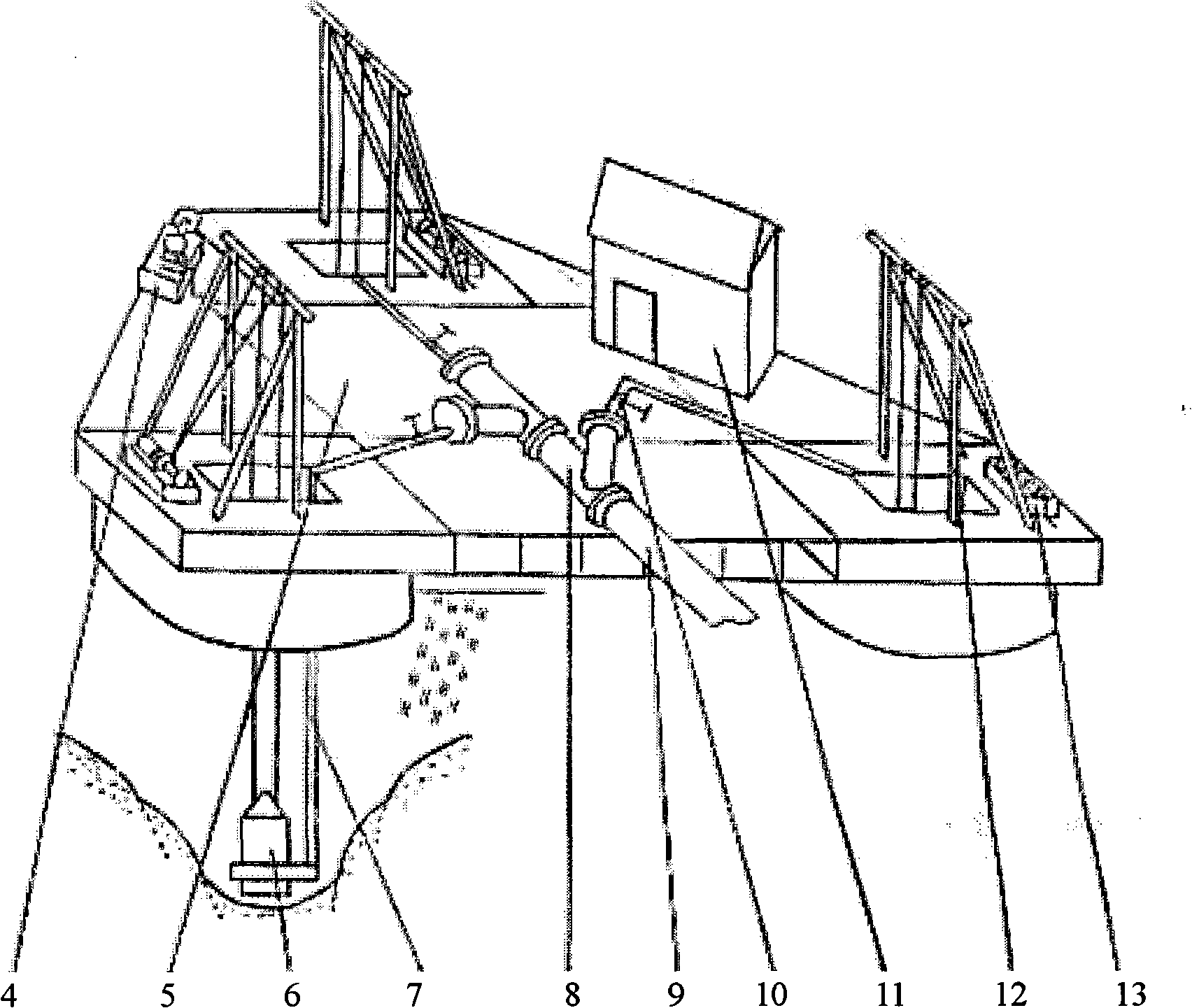 Determining method for two-phase stream diving pump dredging system booster pump station optimal number