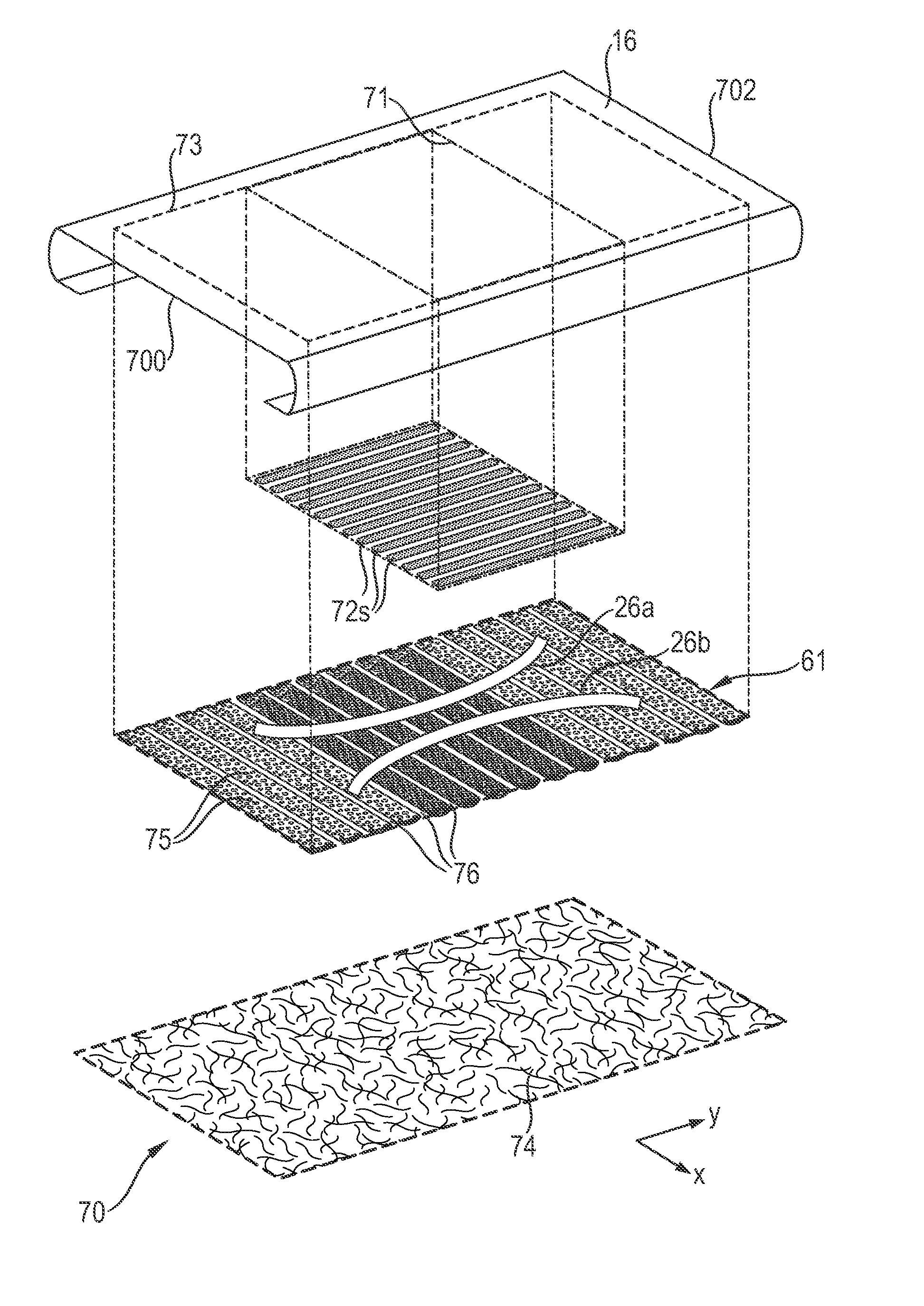 Absorbent cores having channel-forming areas and c-wrap seals