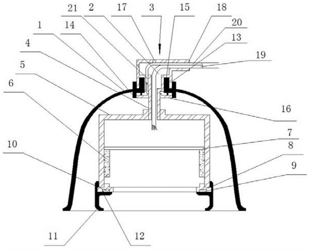 An adsorption-type moxibustion head fixing device