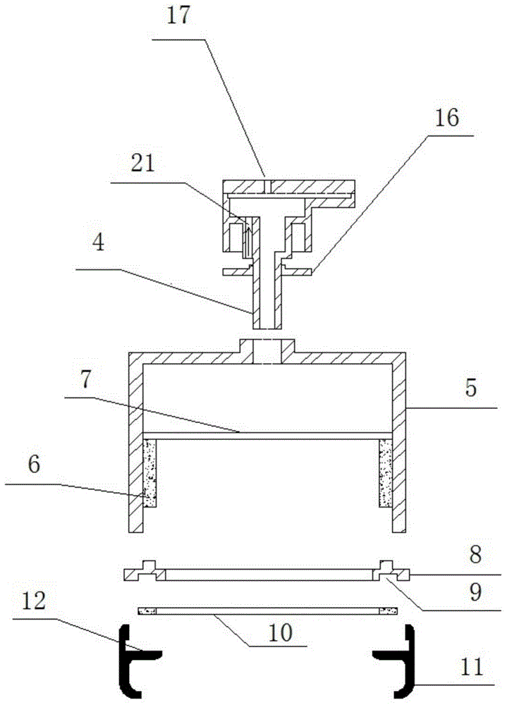 An adsorption-type moxibustion head fixing device