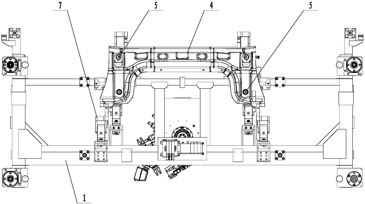 Automatic part-mounting tool for rear wall outer-board assembly