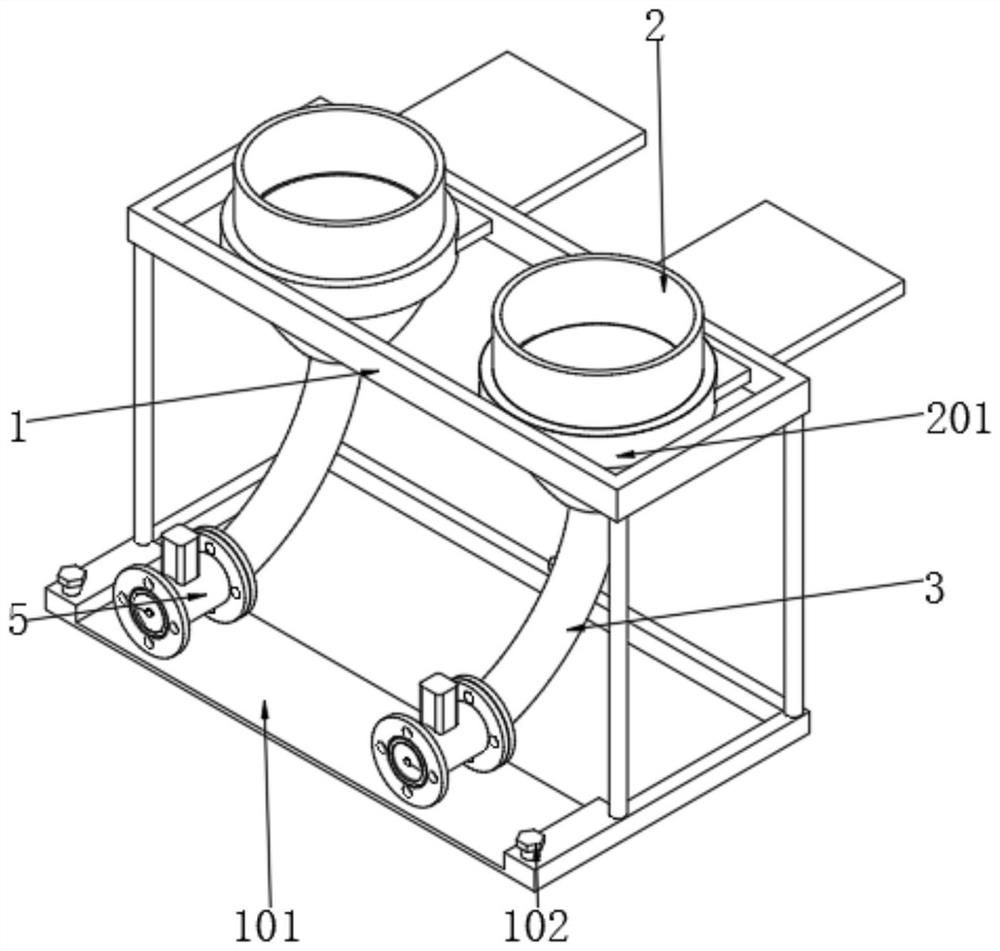 Raw material pretreatment feeding device for lithium battery electrolyte preparation