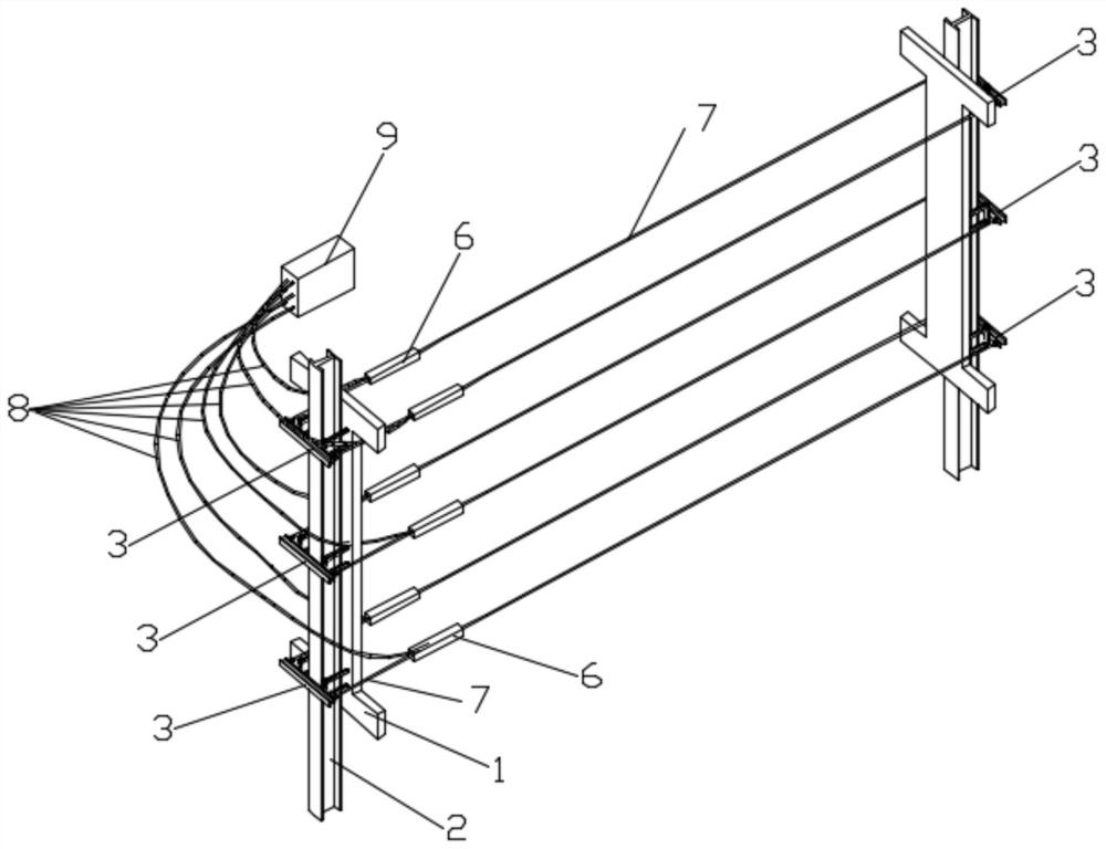 Symmetrical hoisting of protective plate, furnace column structure and installation method of iron parts for furnace protection