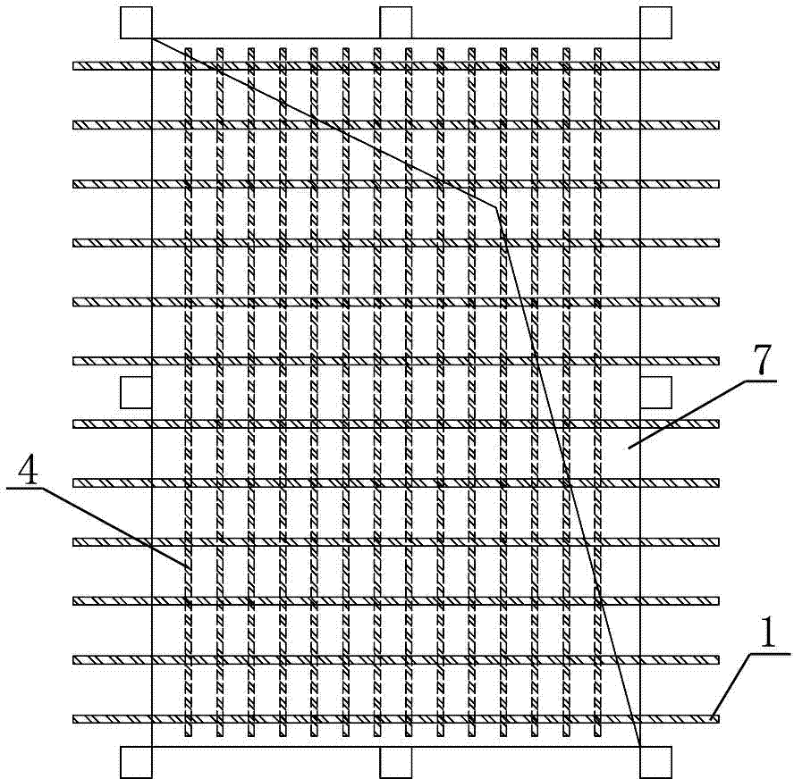 Hollow ultrahigh template section steel platform and construction method thereof