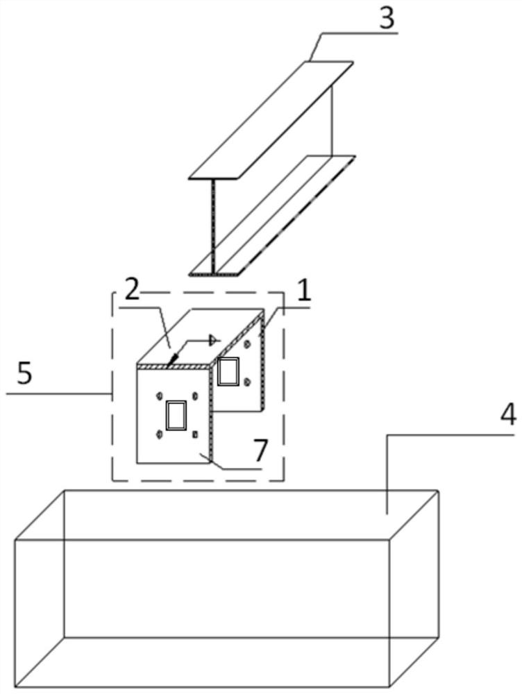 Rear connecting device and method for solid-web steel beam and concrete beam