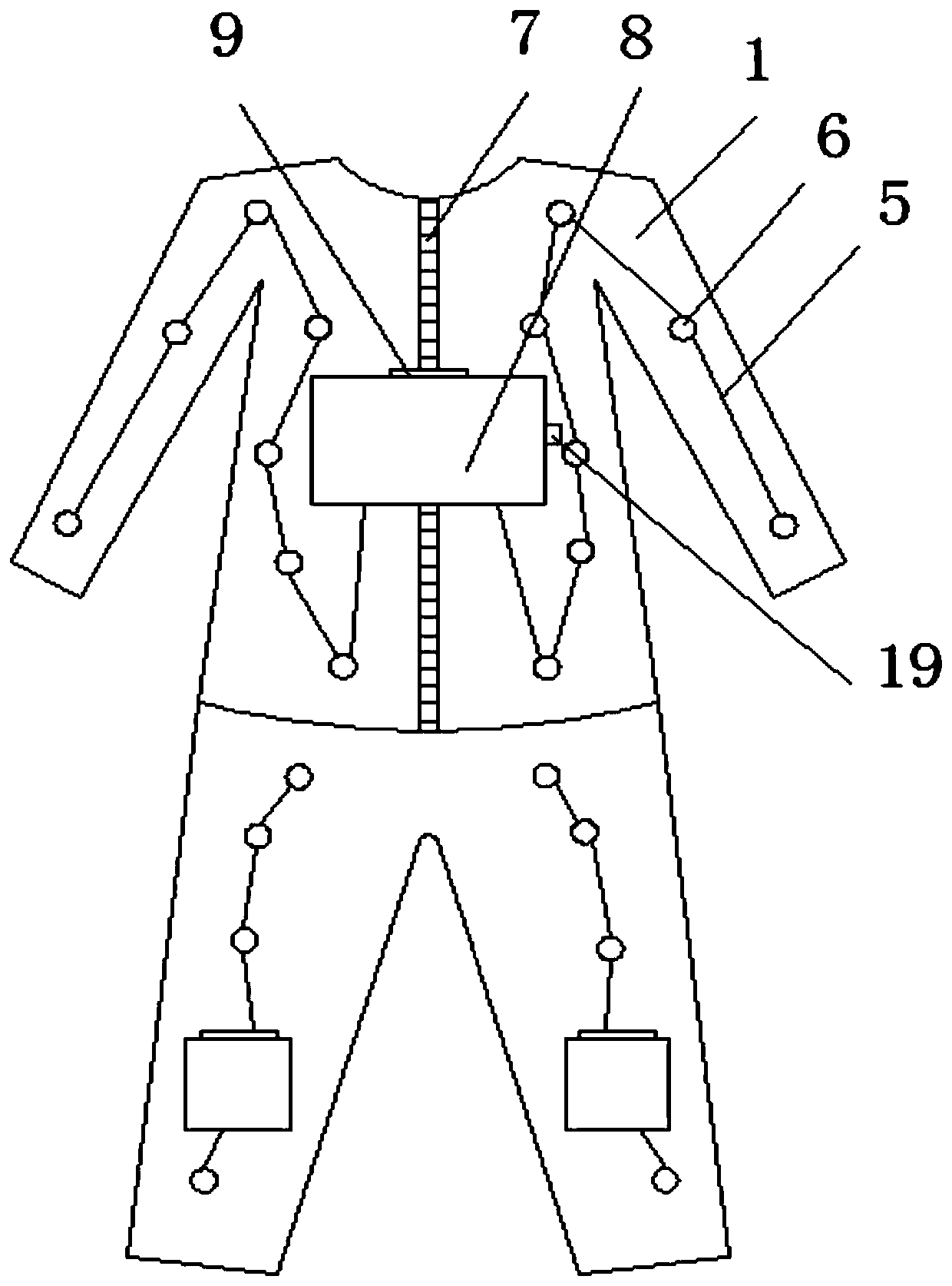 Underwater work heating garment for heating based on principle that compound releases heat when encountering water