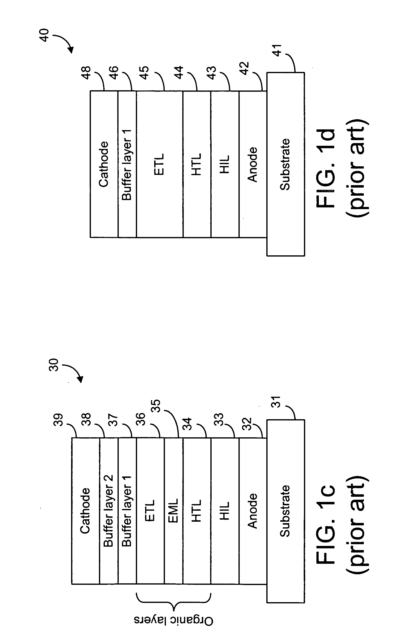 Organic light-emitting device with improved layer structure