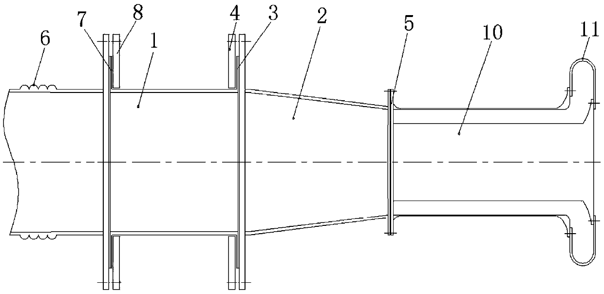 Intake duct for model turbine tester and model turbine tester