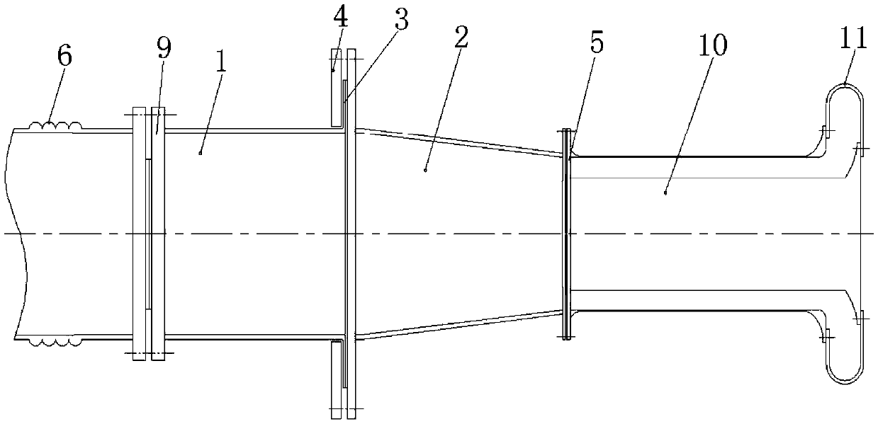 Intake duct for model turbine tester and model turbine tester