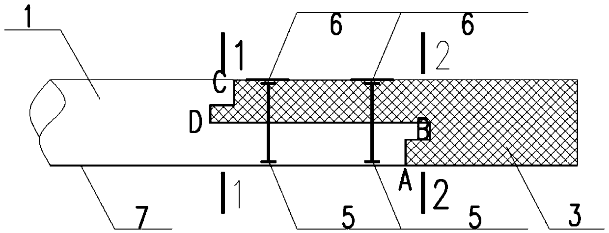 Pier connection method for end parts of wooden beams with water-mixed paint surfaces for ancient buildings