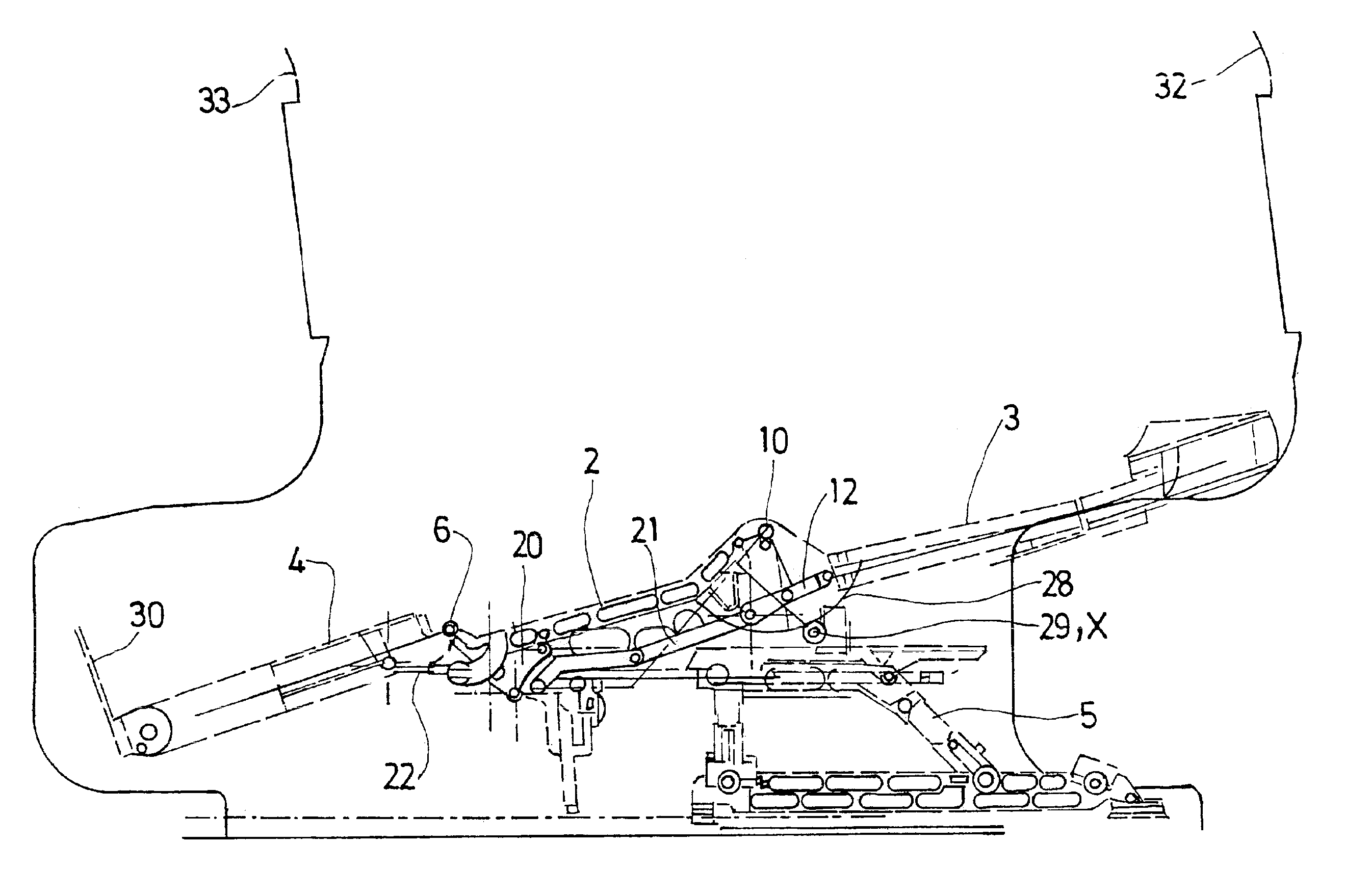 Aircraft seat with synchronized back rest and leg rest