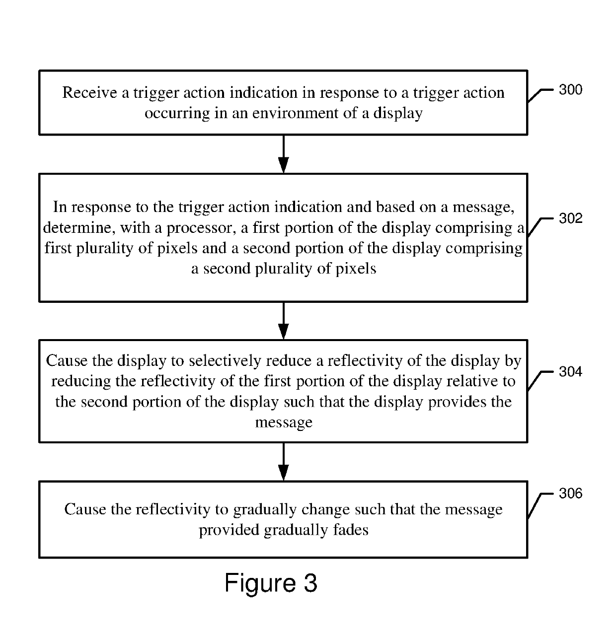 Selectively reducing reflectivity of a display