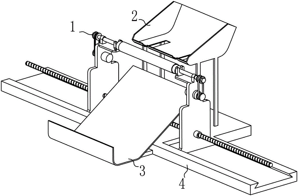 Plastic film coiling device convenient to install and replace